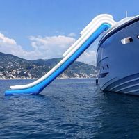 Personnalisé Commercial Grand Bateau Flottant Yacht Flottant Toboggan Gonflable Salon Yacht Toboggan Bateau pour Yacht