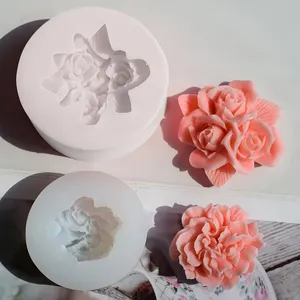 Factory Wholesale Silicone Scented Candle Flower Molds For Candle Making Silicone 3d Silicone Molds For Candles