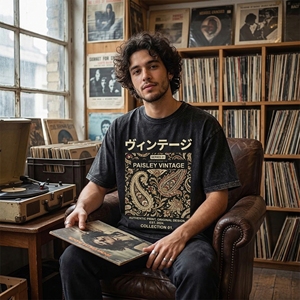 Camiseta Oversize Vintage Japonesa para <span class=keywords><strong>Hombre</strong></span> con Estampado Gráfico <span class=keywords><strong>de</strong></span> <span class=keywords><strong>Película</strong></span> Fotográfica, Camiseta <span class=keywords><strong>de</strong></span> Algodón para <span class=keywords><strong>Hombre</strong></span> - Product Image 6