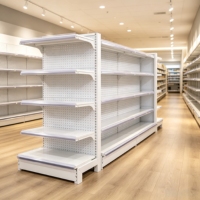 Winkelrekken van metaal op maat, met meerdere lagen, voor supermarkten en winkels.