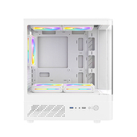Boîtier d'ordinateur de jeu Micro ATX Boîtier PC HD Audio USB3.0 Acrylique Boîtier blanc d'ordinateur & Châssis serveur tours