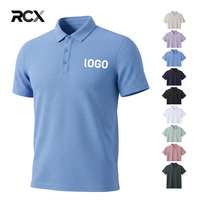 T-shirt décontracté tissé uni à manches courtes pour homme, col en V, coupe régulière, 29 % élasthanne, 71 % nylon, 220 g, séchage rapide, haute qualité, collection été RCX