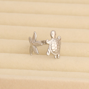 LC20260446 Anillo de Tortuga Marina de Acero Inoxidable para Hombre y Mujer, Venta al Por Mayor - Product Image 3