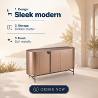 Buffet de salle à manger avec pieds en acier inoxydable, meuble de rangement moderne en bronze doré brossé pour salon, armoire de luxe