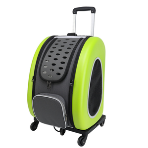 Sac de transport rigide à roulettes pour animaux de compagnie avec poignée rétractable pour les voyages en voiture - Product Image 6