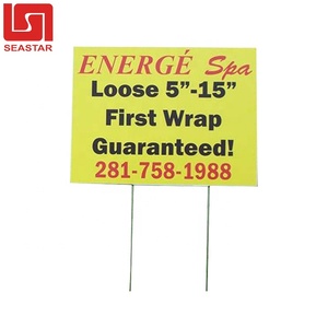 Thái Lan nhà máy tùy chỉnh kháng sóng nhựa biển quảng cáo không thấm nước <span class=keywords><strong>PP</strong></span> rỗng <span class=keywords><strong>coroplast</strong></span> sân dấu hiệu với kim loại cổ phần - Product Image 4