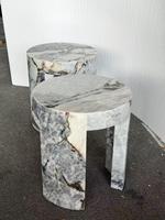 Table basse en marbre bleu galaxie Breccia Grigio, design traditionnel, pour salon, meubles de maison, personnalisable, en pierre naturelle, vente en gros