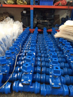 Vanne à opercule double GGG50 avec volant ou capuchon de tige, siège élastique pour tube PVC, raccordement 110 mm, PN10/16, direct usine