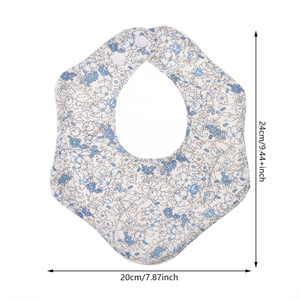 ดอกไม้ปรับผ้ากันเปื้อนเด็กผ้าฝ้ายน้ําลายผ้าเช็ดมือเด็กผู้หญิงให้อาหารเรอผ้าอุปกรณ์เสริมสิ่งทารกแรกเกิด Bib - Product Image 5