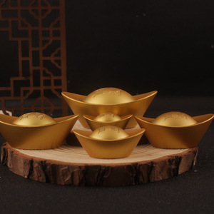 Ornements décoratifs en alliage imitation lingot d'or, lot multi-pièces, décoration de table pour la maison, Nouvel An chinois, vente en gros - Product Image 1