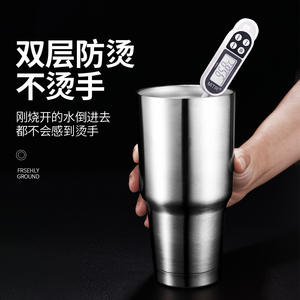 แก้วน้ำสแตนเลส 20 ออนซ์ 304 แบบเก็บความร้อน พร้อมฝาปิดและหลอดดูด สำหรับใช้ในรถยนต์ - Product Image 5