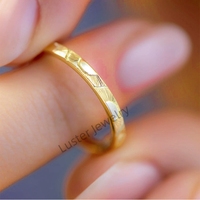 Bague en Or Massif Luster Jewelry 10k 14k 18K pour Couples, Bagues de Fiançailles et de Mariage en Or Uni, Conçues par des Designers Renommés