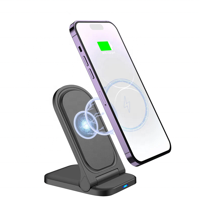 HT-533 15W Foldable Fast Charging Wireless Charger Stand Dock Station for iPhone 17 16 15 14 13 12 Pro Max for Samsung S23 S20