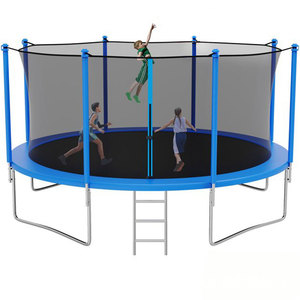 Trampolín Grande para Interiores/Exteriores con Red <span class=keywords><strong>de</strong></span> Protección, Cama Elástica <span class=keywords><strong>de</strong></span> Espuma para Adultos, para Fitness - Product Image 5