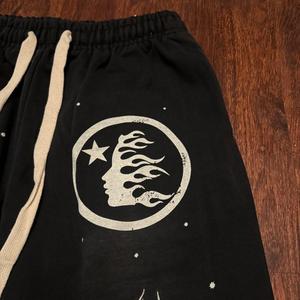 <span class=keywords><strong>Pantaloni</strong></span> e <span class=keywords><strong>pantaloni</strong></span> da uomo oversize in cotone 100% aderente Kodo personalizzati con stampa nera - Product Image 2