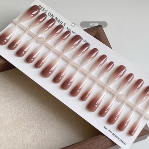 <span class=keywords><strong>Faux</strong></span> <span class=keywords><strong>ongles</strong></span> Newby personnalisés dégradés roses, 30 pièces/rangée, en ABS réutilisables, forme carrée, à presser - Product Image 3