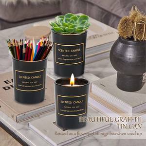 ชุดทำขี้ผึ้งแก้วสีทองแบบทำจากขี้ผึ้งถั่วเหลืองแบบ DIY โลโก้และบรรจุภัณฑ์แบบกำหนดเองไม่มีป้ายพร้อมโลโก้ของตัวเอง - Product Image 3