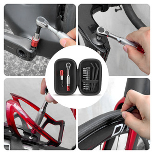 Kit de Herramientas para Reparación de Bicicletas de 14 Piezas, Juego de Llaves de Trinquete y Destornilladores, Estuche de Almacenamiento de Tela Oxford 600D Metálico - Product Image 1