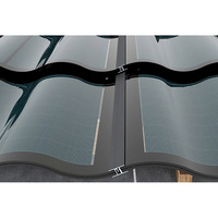 Tuiles solaires de qualité supérieure photovoltaïque 3 noir incurvé 30w 45w tuile solaire Bipv rénovation de maison pour le marché européen