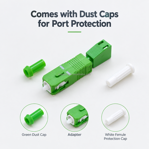 Adaptador/Convertidor de Fibra Óptica Híbrido de Grado Telecomunicaciones, Monomodo 9/125μm, SC/APC Macho a LC/APC Hembra, para Redes CATV y FTTH - Product Image 5
