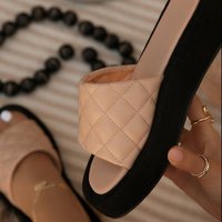 Sandales plates en PU pour femmes, vente en gros d'usine, chaussures d'été pour la plage