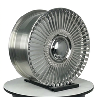 Nouvelles jantes en alliage d'aluminium forgé sur mesure de 18 pouces 5x114.3 à rayons multiples, finition polie miroir chromée, pour berline de luxe H5 modifiée VIP