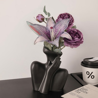 Nordische Kreative Biskuitkeramik-Vase mit Menschlichem Gesicht - Moderne Heimdekoration und Hochzeits-/Valentinstagsgeschenk