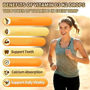 VivoNu Gouttes d'extrait de plante Vitamine D3 K2 60ml avec mélange de soutien immunitaire Formule végétarienne Usage quotidien pour adultes - Product Image 5