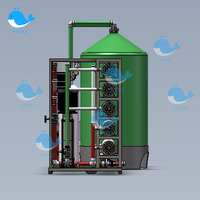 Machine de purification d'eau minérale par osmose inverse 220V équipement de traitement d'eau pure avec pompe et PLC pour usine de stockage d'eau