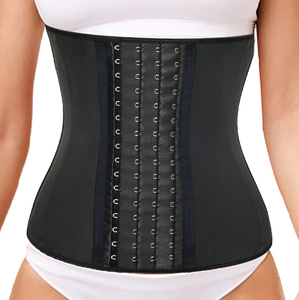 Corsé <span class=keywords><strong>reductor</strong></span> de barriga de cuero de talla grande para mujer, entrenador de cintura de cuerpo corto con gancho, venta al por mayor - Product Image 2