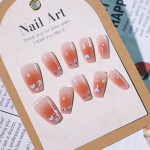 Offre Spéciale – Nouveaux Ongles Artificiels en ABS Longue Durée, Mignons Motifs Dessin Animé, Courts, Forme Ballerine/Cercueil, Couverture Complète, à Coller pour Filles - Product Image 5