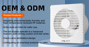 Ventilateur <span class=keywords><strong>d</strong></span>'extraction axial mural électrique de 8 pouces (200 mm) pour <span class=keywords><strong>cuisine</strong></span>, <span class=keywords><strong>extracteur</strong></span> <span class=keywords><strong>d</strong></span>'<span class=keywords><strong>air</strong></span>, moteur en cuivre personnalisable OEM/ODM, 220V - Product Image 6