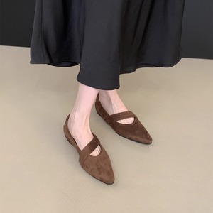 Nuove Scarpe da Donna 2026 Stile Coreano in Camoscio Tinta Unita con Punta Affusolata, Cinturino con Fibbia Metallica e Tacco Interno Rialzato, Modello Granny Autunnale - Product Image 3