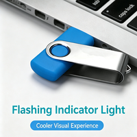 Clé USB 2.0 personnalisable à bas prix avec logo, rotative, 16 Go, 32 Go, 64 Go, 128 Go