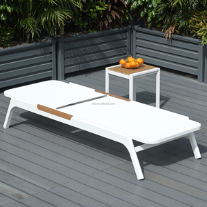 Chaise longue de piscine commerciale de qualité hôtelière, robuste, avec revêtement en poudre, pour patio, lit de jour, personnalisable, imperméable, noir – Vente chaude directe usine - Product Image 5