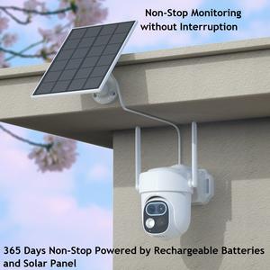 Cámaras de Seguridad Solares Inalámbricas para Exteriores con Almacenamiento Local, Sistema de Cámara de Seguridad para el Hogar de 6MP, Kit de 4 Cámaras, WiFi 2.4G y 5GHz, IA 360 °   Ver - Product Image 2
