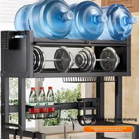 Égouttoir à ustensiles en métal double couche pour évier de cuisine, comptoir anti-poussière, armoire de rangement pour vaisselle