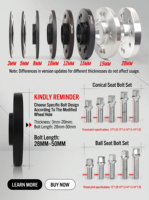 ZONTWIN 6061-T6 Aluminium Alloy Wheel Spacer PCD 4x100 CB 56.1mm untuk MINI/Honda/Mitsubishi