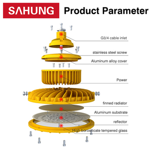 ATEX 30W 50W 100W 200W <span class=keywords><strong>LED</strong></span> chống cháy nổ ánh sáng bay cao cho kho IP66 thân đèn nhôm - Product Image 3