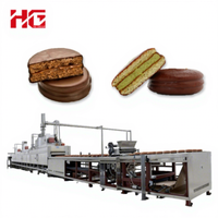 Machine à gâteaux au chocolat à gaz HG avec équipement de fabrication de sandwichs 200 kg/h pour usine de snacks