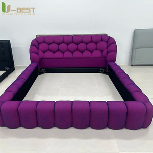 U-best 아메리칸 크림 스타일 프린세스 침대 라이트 럭셔리 버블 침대 1.8미터 더블 침대 (마스터 침실, 호텔, 빌라용) - Product Image 2