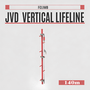 FCLIMB <span class=keywords><strong>JVD</strong></span> 140m Ligne de vie verticale auto-rétractable, capacité 100kg, résistance à la rupture 500kg, câble en acier inoxydable non réglable - Product Image 1