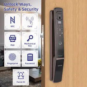 HUNE numérique NFC mot de passe empreinte digitale électronique serrure de porte intelligente wifi avec empreinte digitale