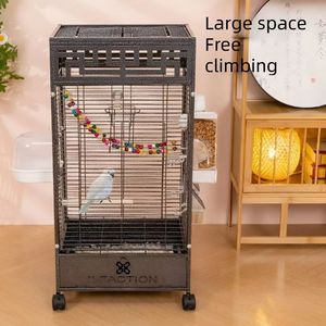 Jaula de Hierro Forjado de Lujo con Techo Abierto para Pájaros, Gran Jaula Dorada para Loros, Decoración para el Hogar, Venta al por Mayor - Product Image 5