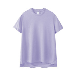 Women's Casual Crew Neck Short Sleeve T-Shirt Wood Green Solid Color Polyester Lightweight Leisure Wear - Product Image 3