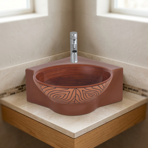 Lavabo d'angle mural en céramique de style européen blanc pour salle de bain à prix avantageux - Product Image 3