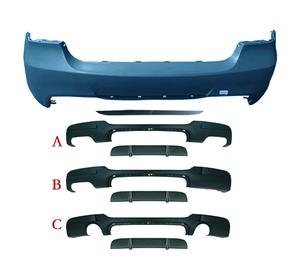 Kit Carrozzeria Auto, Paraurti Posteriore con Diffusore per BMW Serie 3 E90 Modificato in Stile <span class=keywords><strong>M</strong></span>-Tech 2005-2012 A/<span class=keywords><strong>B</strong></span>/<span class=keywords><strong>C</strong></span> - Product Image 1