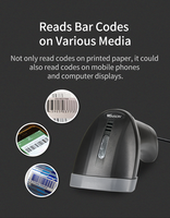 Scanner de documents sans fil industriel, lecteur de codes-barres LED CCD USB série, pistolet scanner de codes-barres