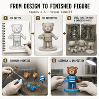 Figurines d'anime personnalisées en gros, fabrication OEM, figurines d'action d'anime, jouets en plastique PVC, jouets en résine, modèles de collection, cadeaux