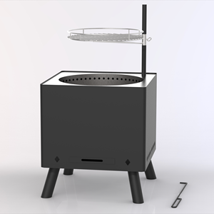 Novità 2026: Caminetto a Legna da Esterno a Doppia Faccia con Altezza Regolabile, Stufa da Campeggio in Acciaio al Carbonio di Lunga Durata - Product Image 4